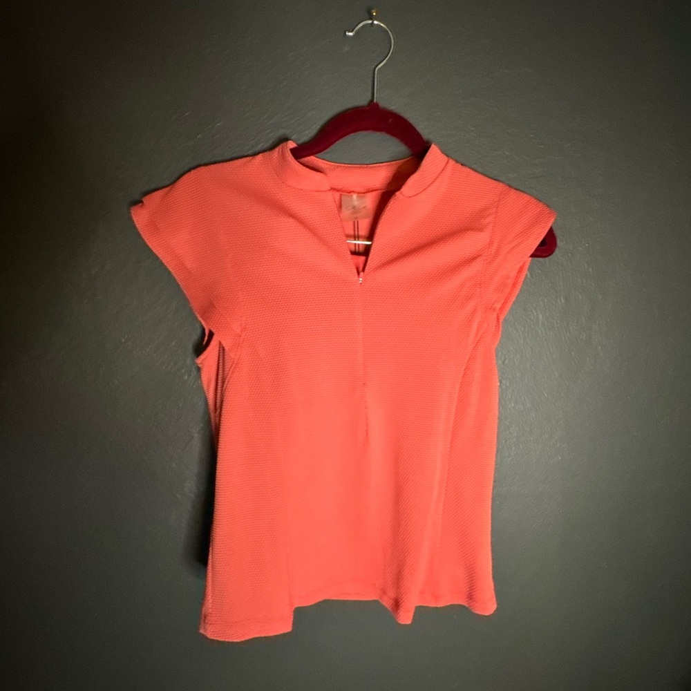 Calla Women's Coral Top and pleated skirt golf set